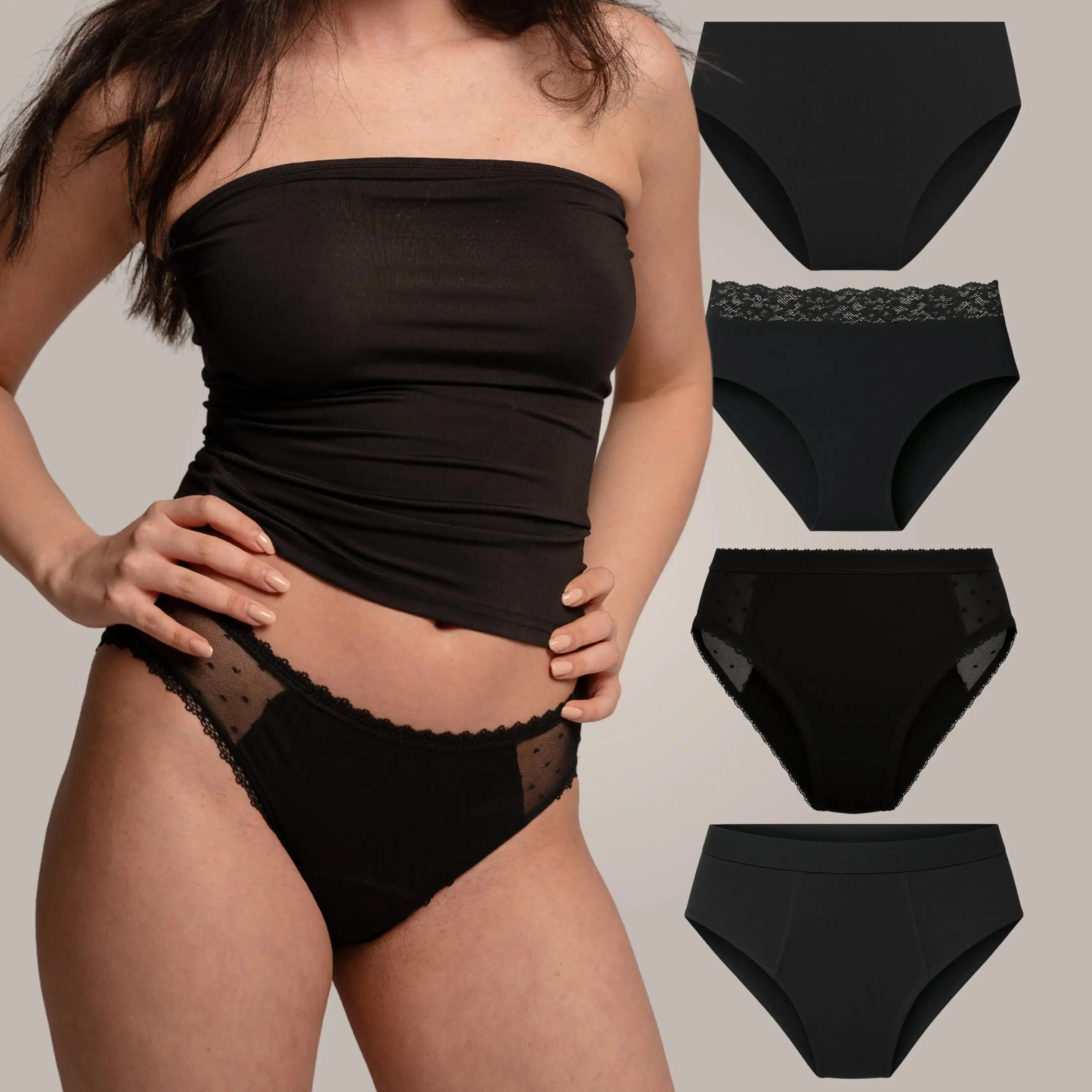 4× Bestseller - Periodenpantys Schön fühlen trotz Periode