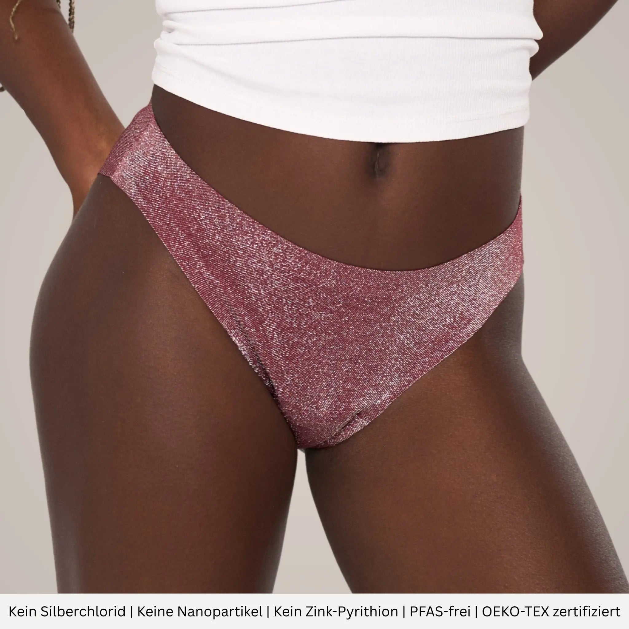 Amaryllis - seamless Glitzer - Periodenslip - Periodenunterwäsche, Menstruationsunterwäsche von my•mense
