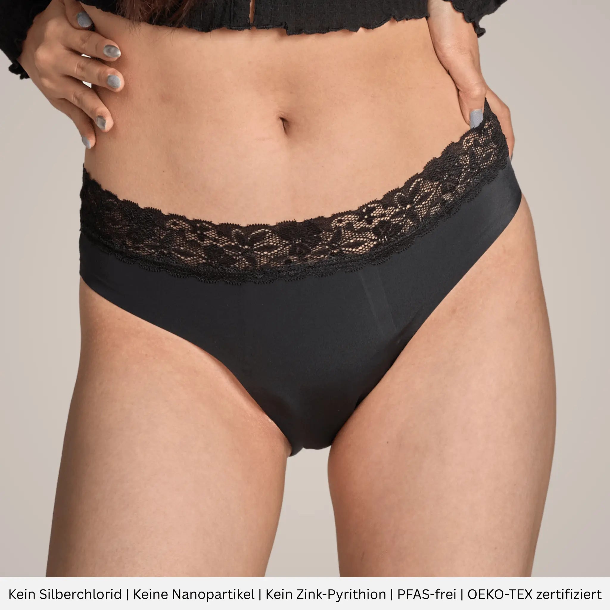 Magnolia Pro - seamless Periodenslip mit Spitze - Periodenunterwäsche, Menstruationsunterwäsche von my•mense