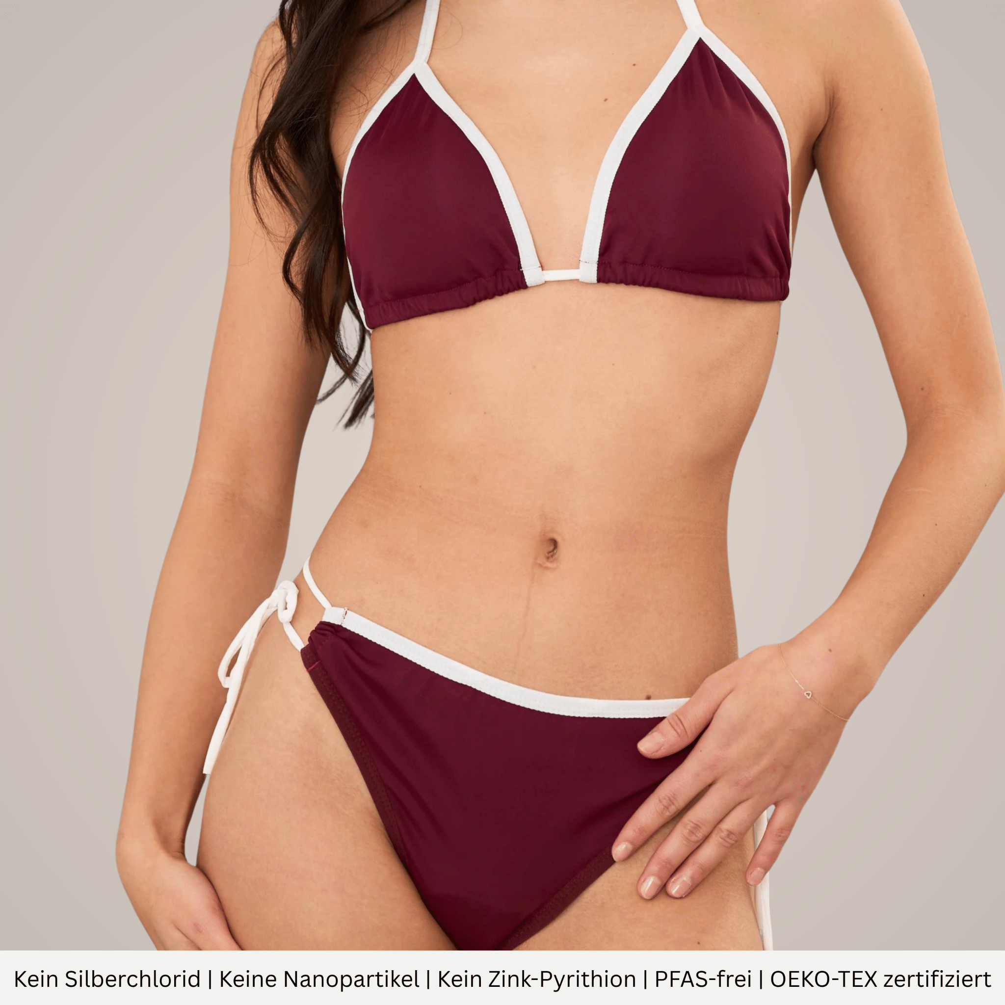 Periodenbikini Panty „Lily“ burgund - Periodenunterwäsche, Menstruationsunterwäsche von my•mense