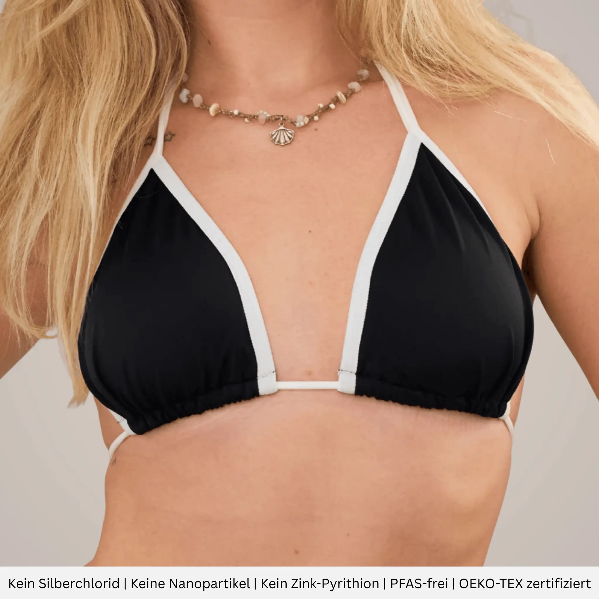 Periodenbikini Top „Lily“ schwarz - Periodenunterwäsche, Menstruationsunterwäsche von my•mense