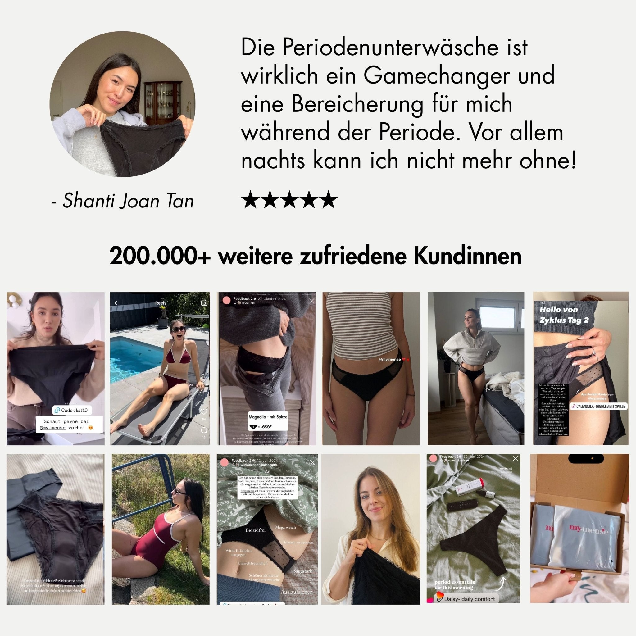4× Bestseller - Periodenpantys - Periodenunterwäsche, Menstruationsunterwäsche von my•mense