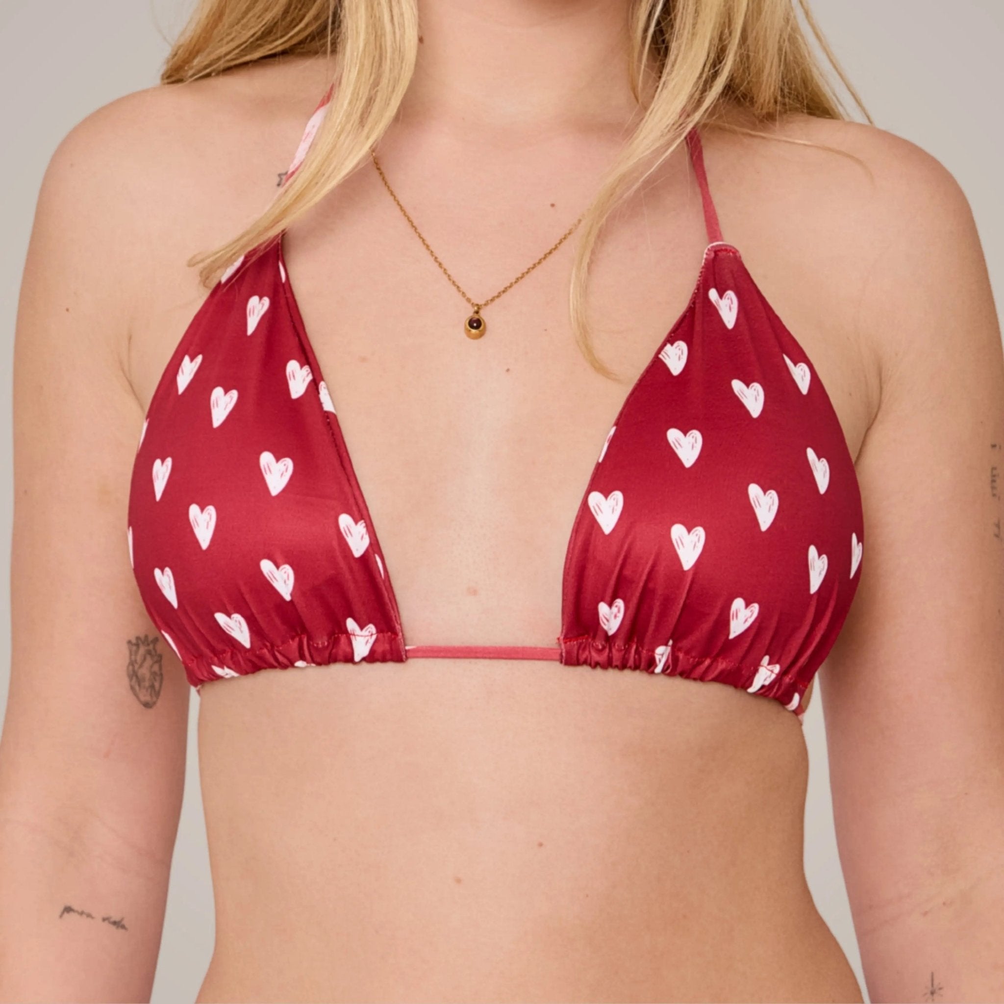 Bikinitop hearts - Periodenunterwäsche, Menstruationsunterwäsche von my•mense
