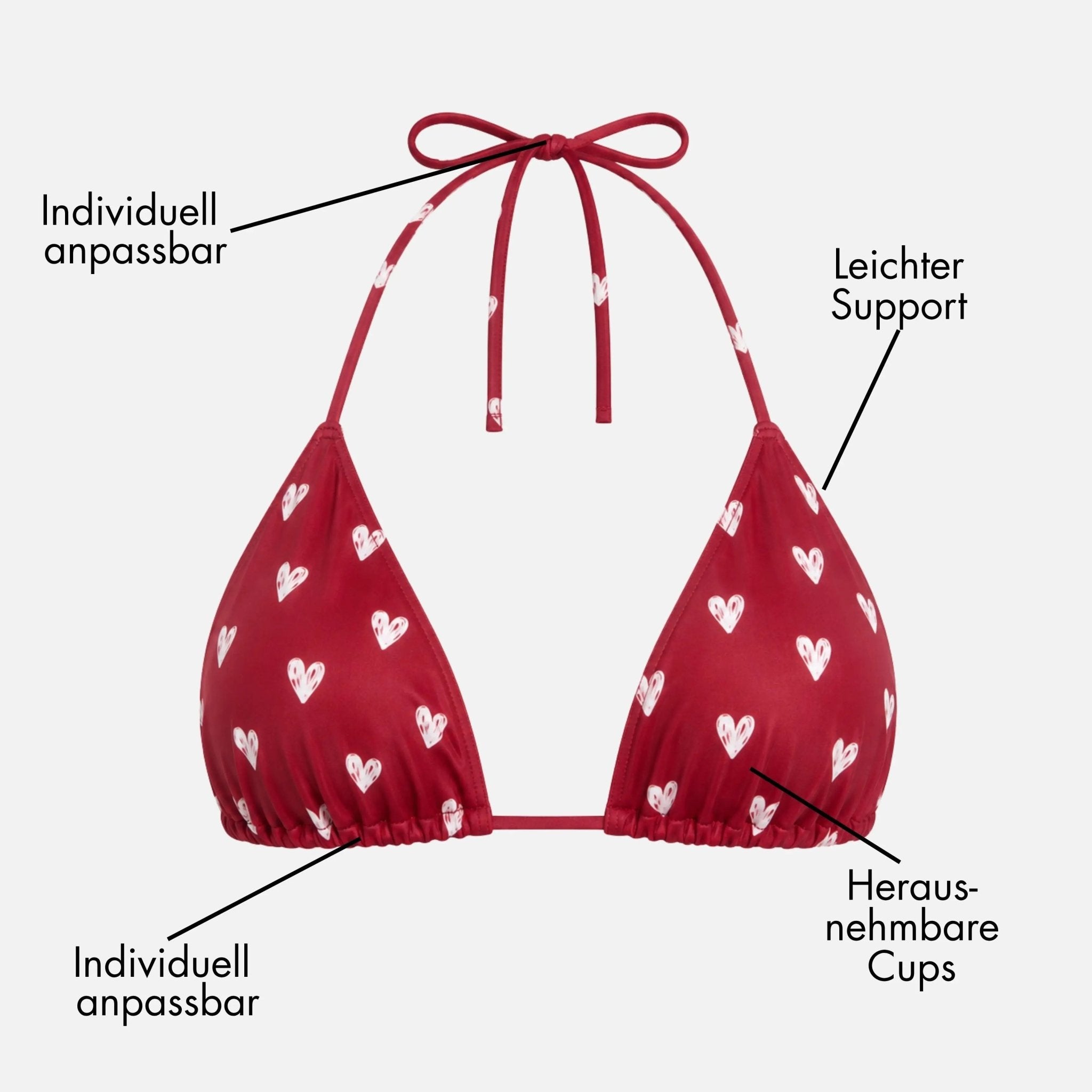 Bikinitop hearts - 30/XXXS - 32/XXS