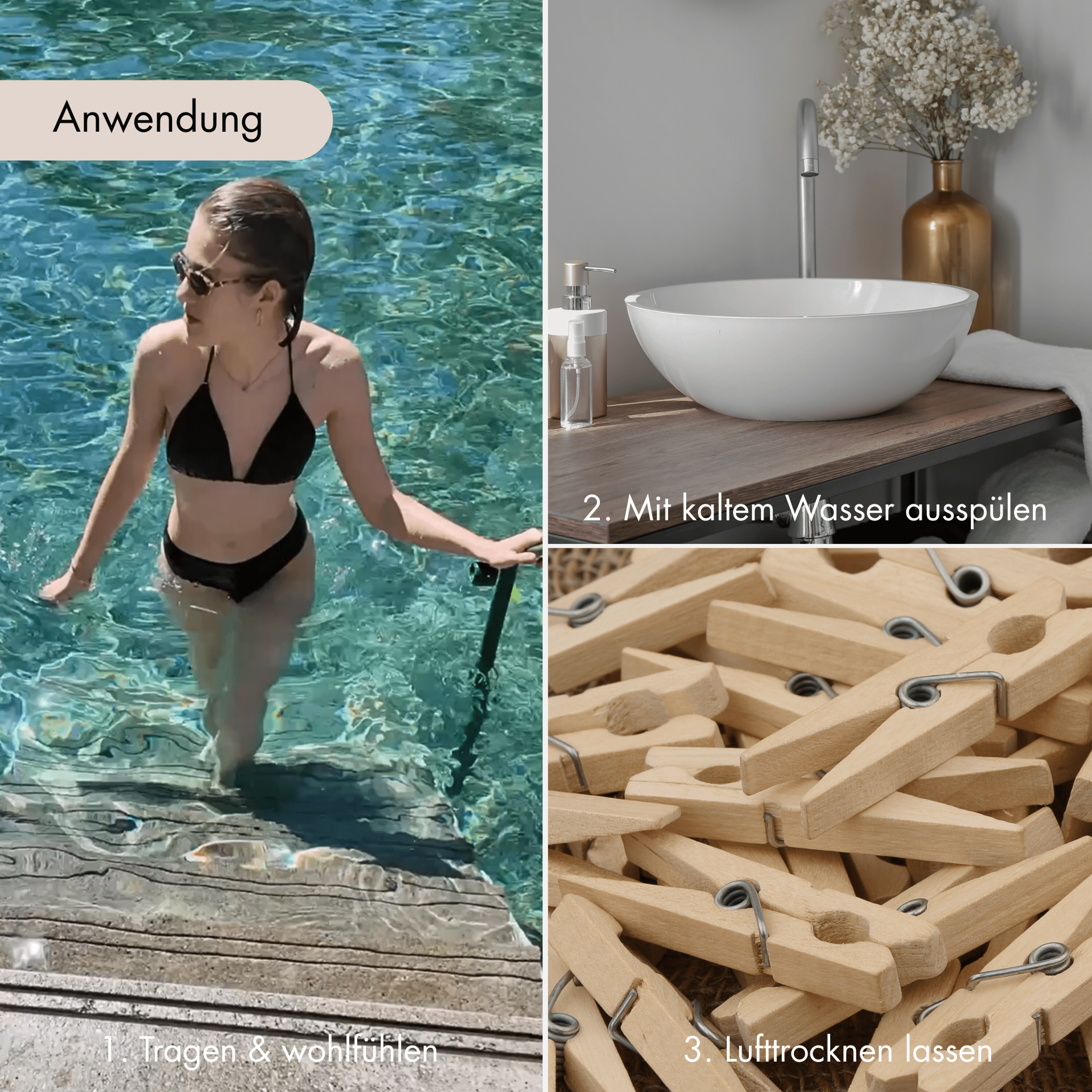 Bikinitop schwarz - Periodenunterwäsche, Menstruationsunterwäsche von my•mense