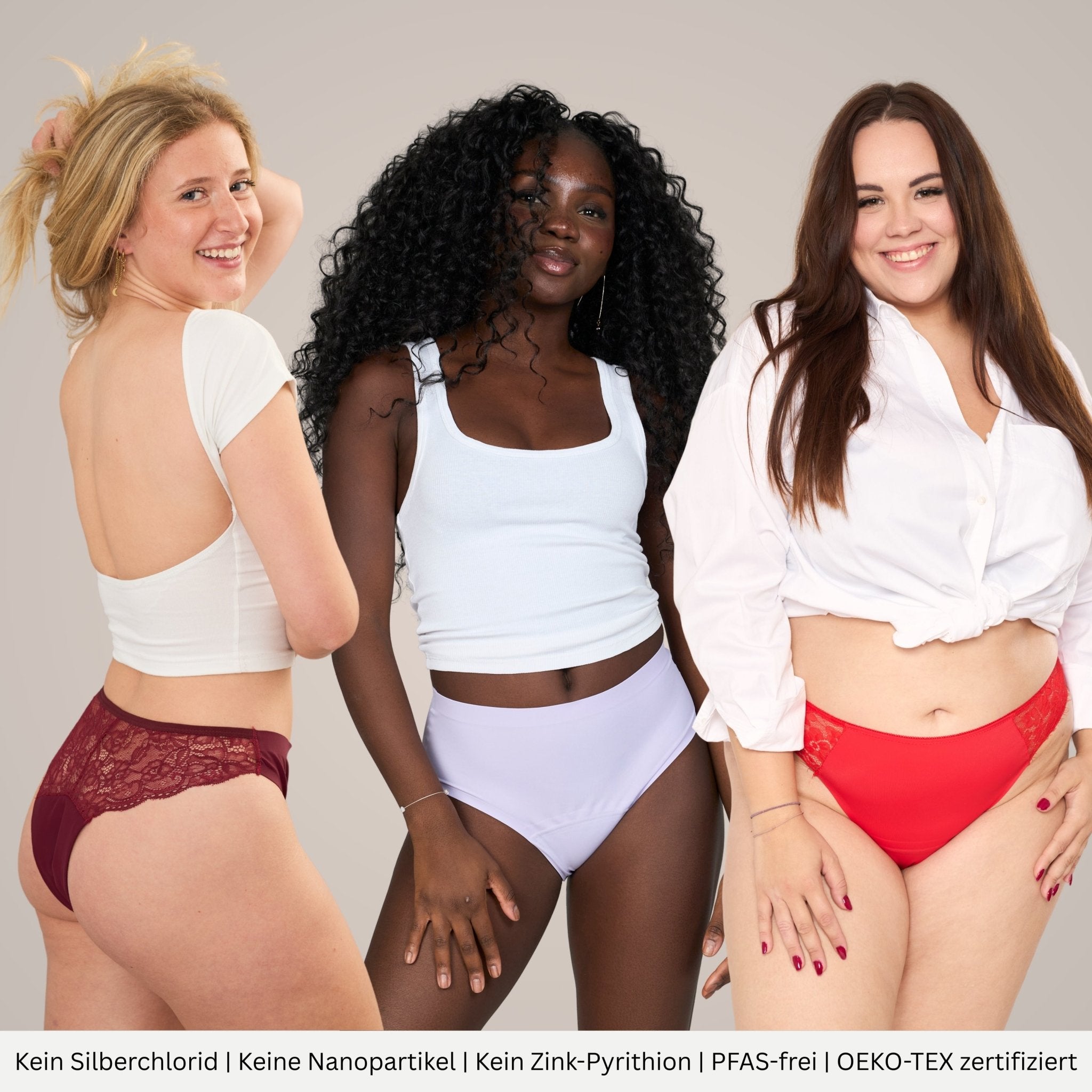 Colour Splash Package - 3 bunte Periodenslips - Periodenunterwäsche, Menstruationsunterwäsche von my•mense