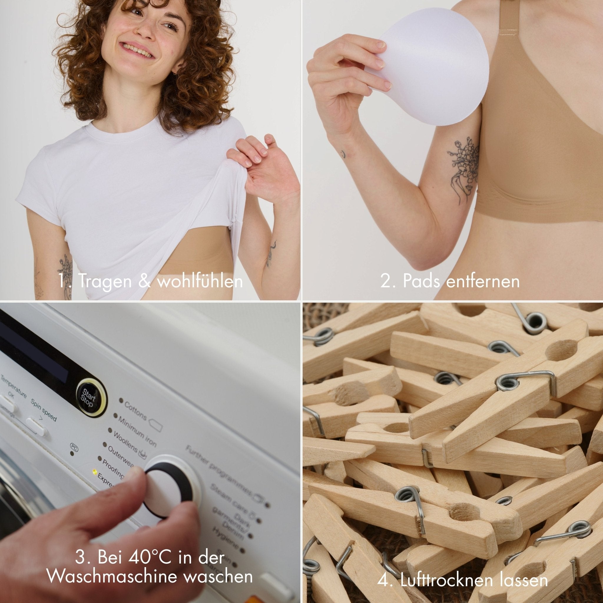 Comfort Everyday BH beige - Periodenunterwäsche, Menstruationsunterwäsche von my•mense