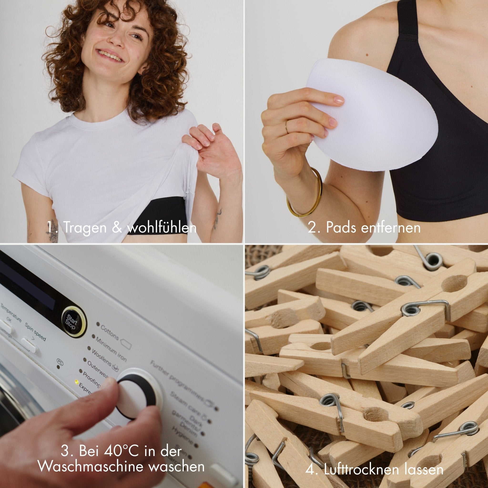 Comfort Everyday BH schwarz - Periodenunterwäsche, Menstruationsunterwäsche von my•mense