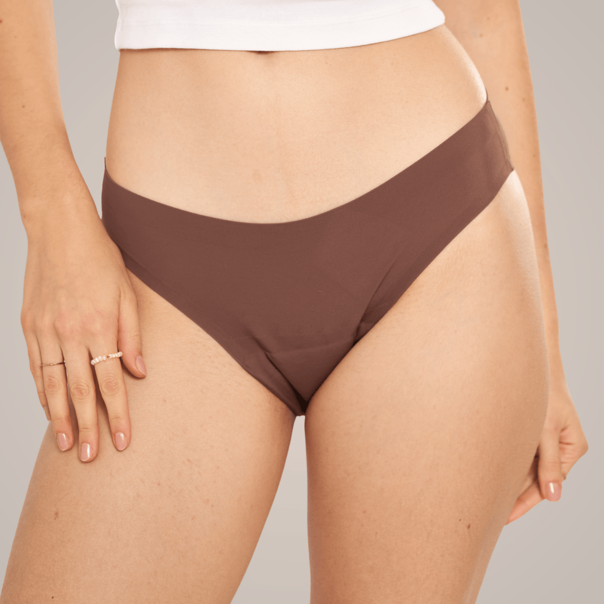Willow braun - seamless Periodenslip - Periodenunterwäsche, Menstruationsunterwäsche von my•mense