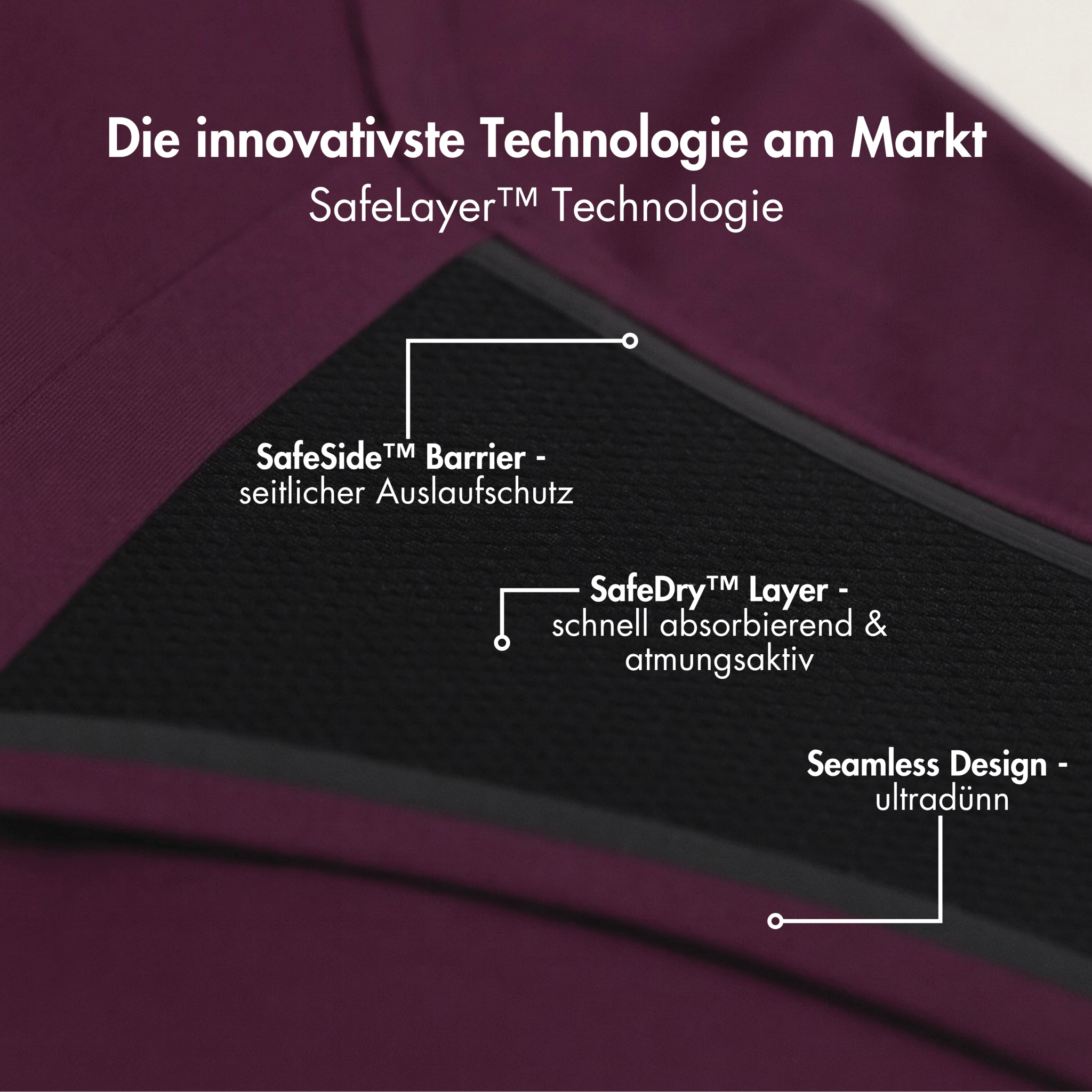 Harmony Package - 3 bunte, seamless Periodenslips - Periodenunterwäsche, Menstruationsunterwäsche von my•mense