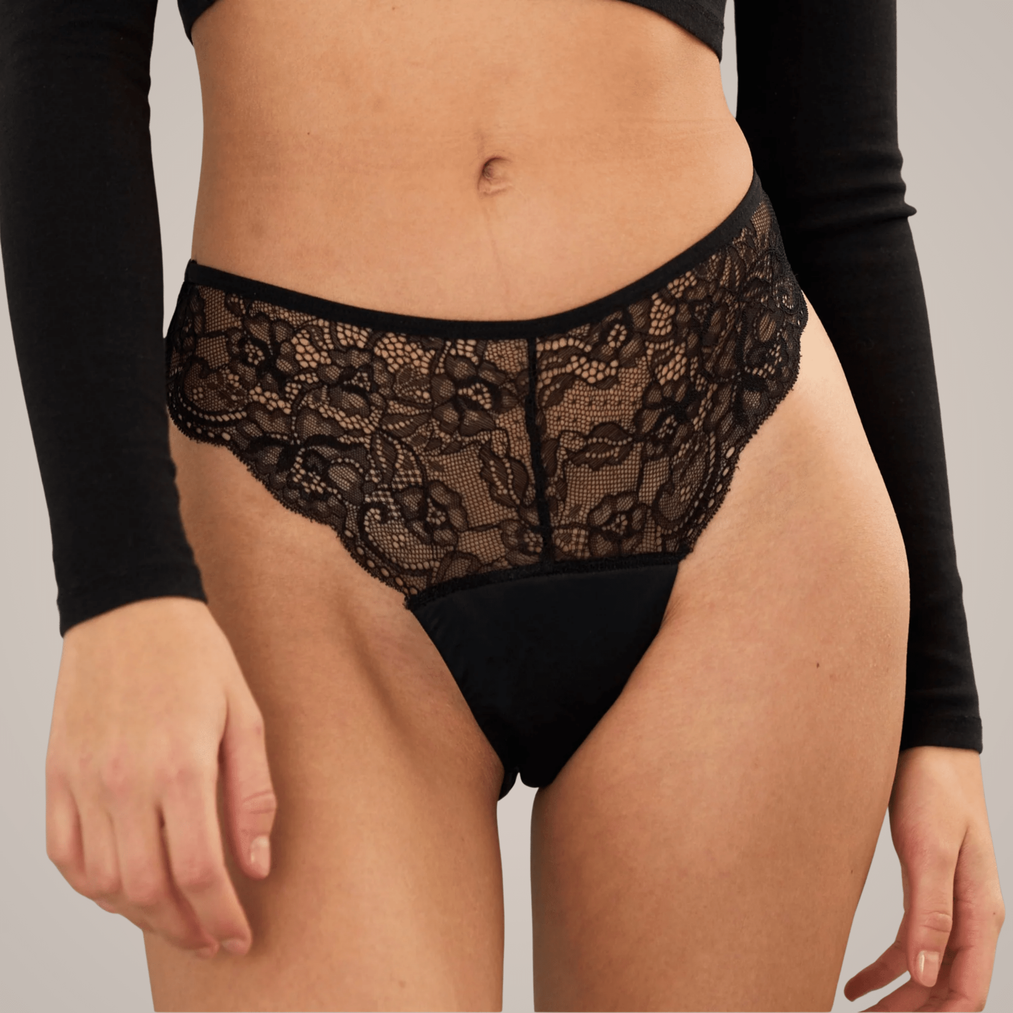 Heather - Periodenslip mit zarter Spitze - Periodenunterwäsche, Menstruationsunterwäsche von my•mense