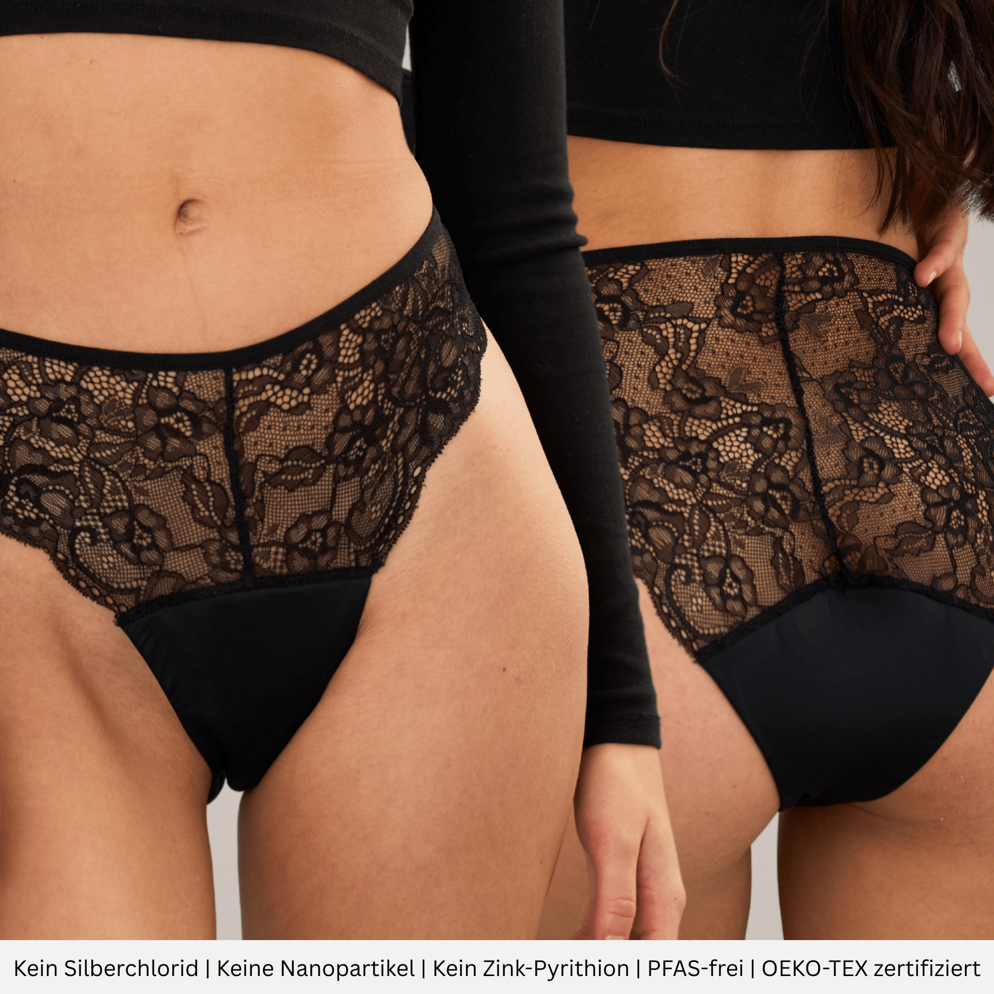 Heather - Periodenslip mit zarter Spitze - Periodenunterwäsche, Menstruationsunterwäsche von my•mense