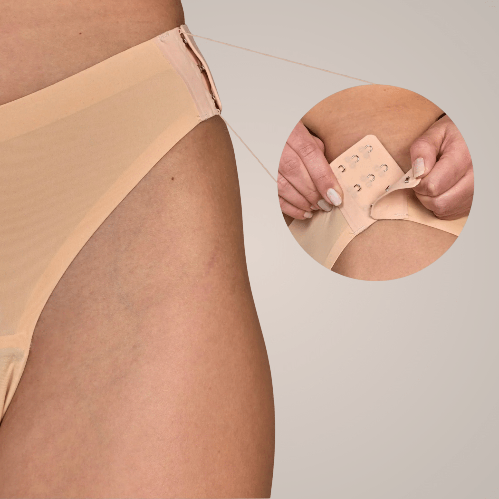 Ivy vanille - seamless Periodenslip mit Verschluss - Periodenunterwäsche, Menstruationsunterwäsche von my•mense