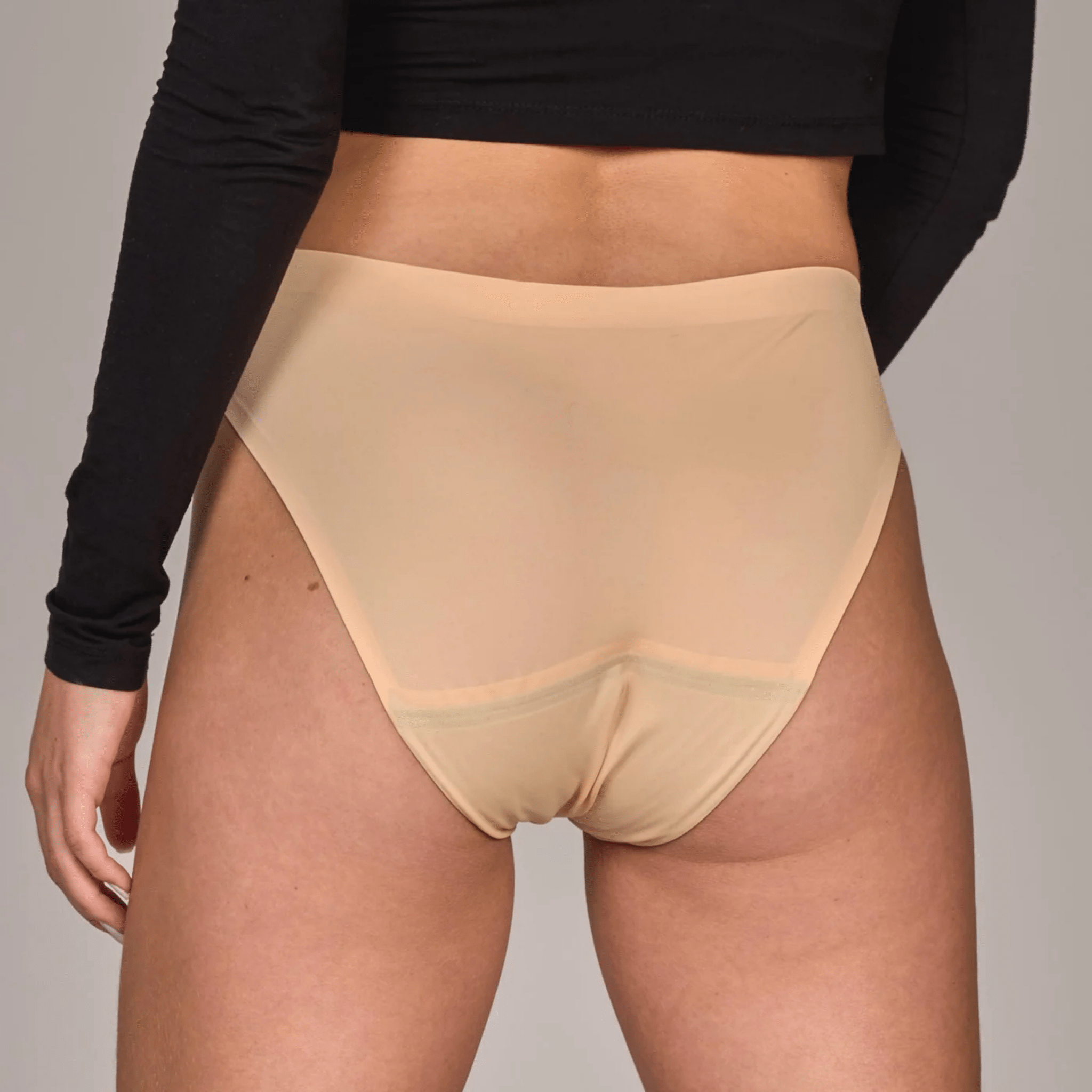 Ivy vanille - seamless Periodenslip mit Verschluss - Periodenunterwäsche, Menstruationsunterwäsche von my•mense