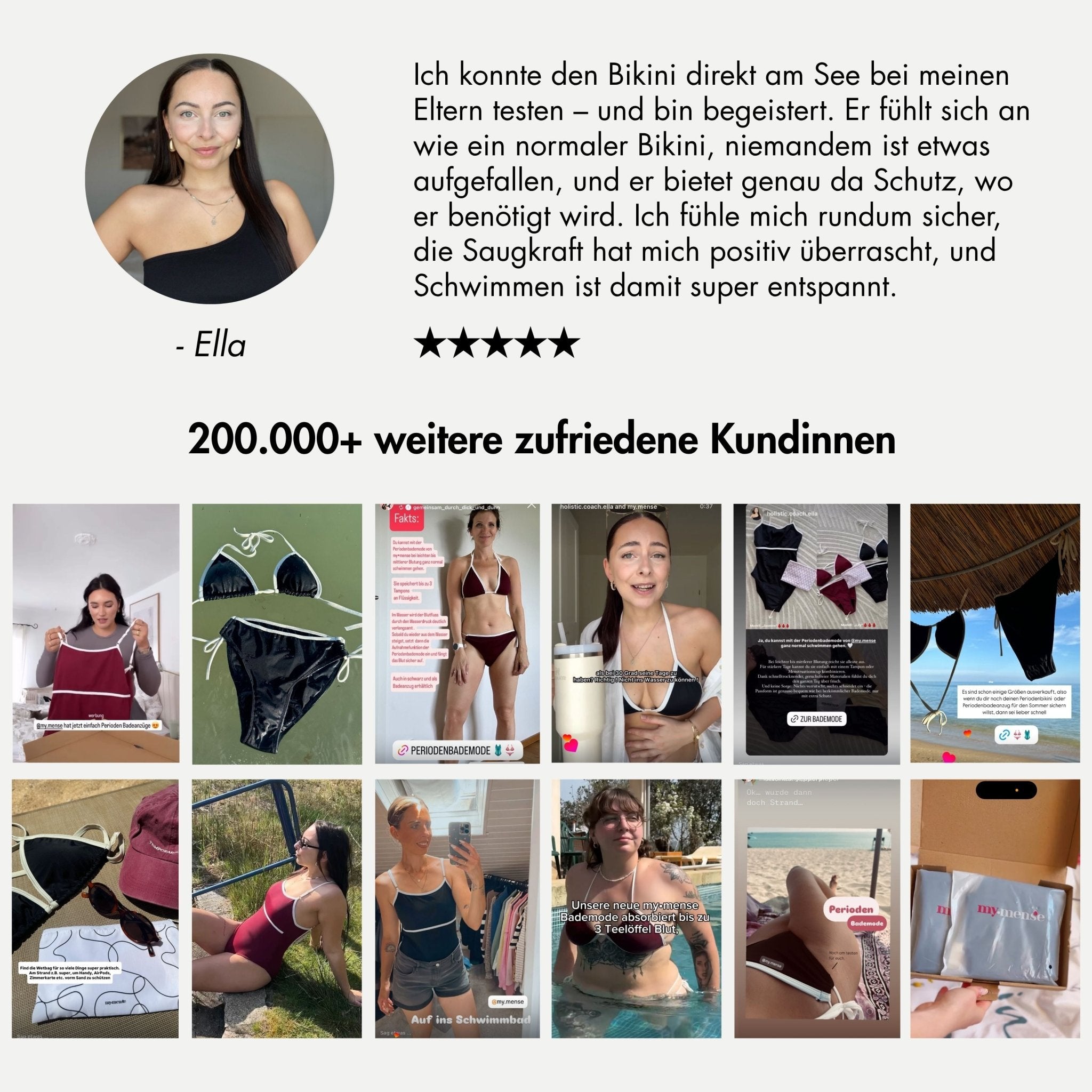 Periodenbikini Set dots - 3x Pantys + Top - Periodenunterwäsche, Menstruationsunterwäsche von my•mense
