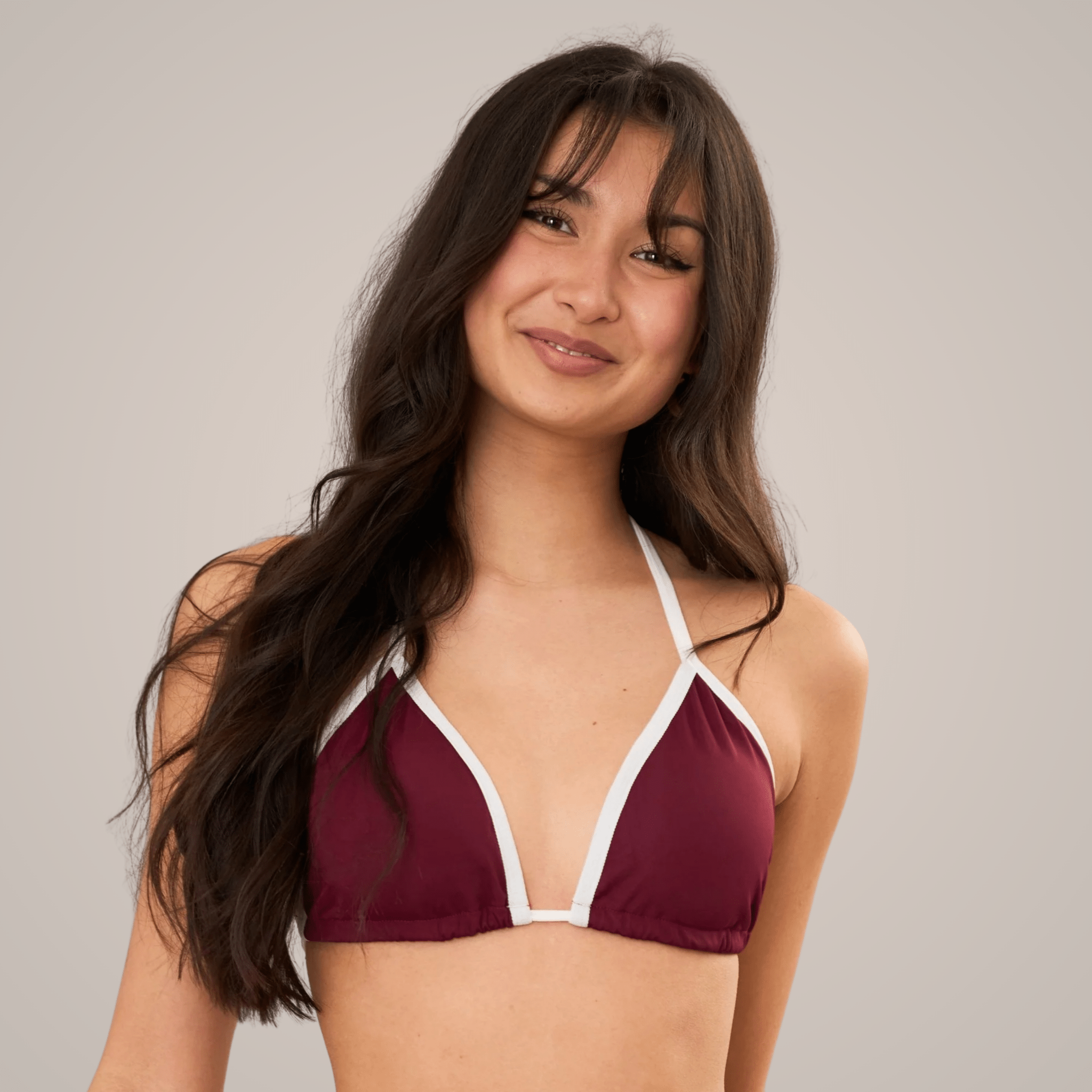 Periodenbikini Top „Lily“ burgund - Periodenunterwäsche, Menstruationsunterwäsche von my•mense