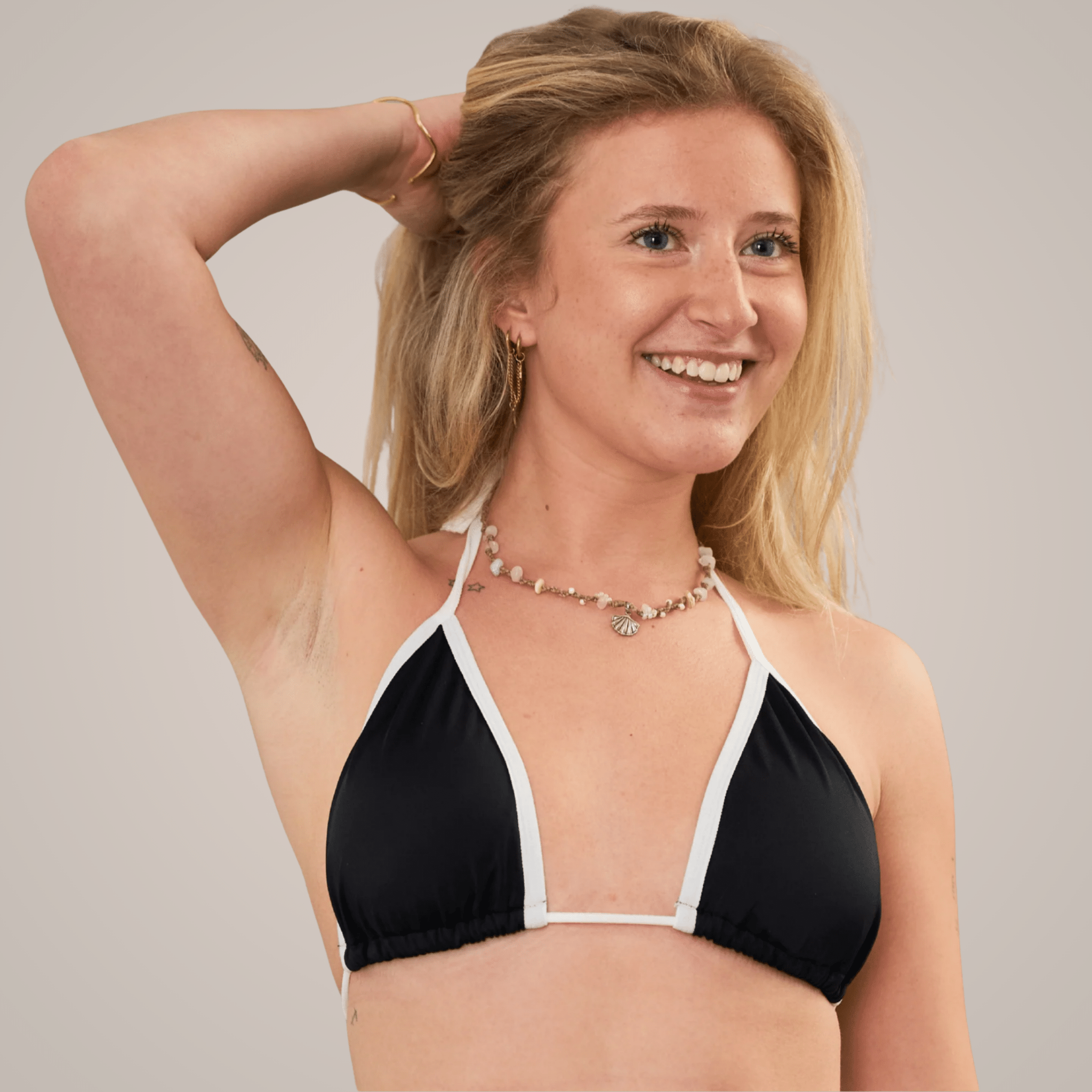 Periodenbikini Top „Lily“ schwarz - Periodenunterwäsche, Menstruationsunterwäsche von my•mense