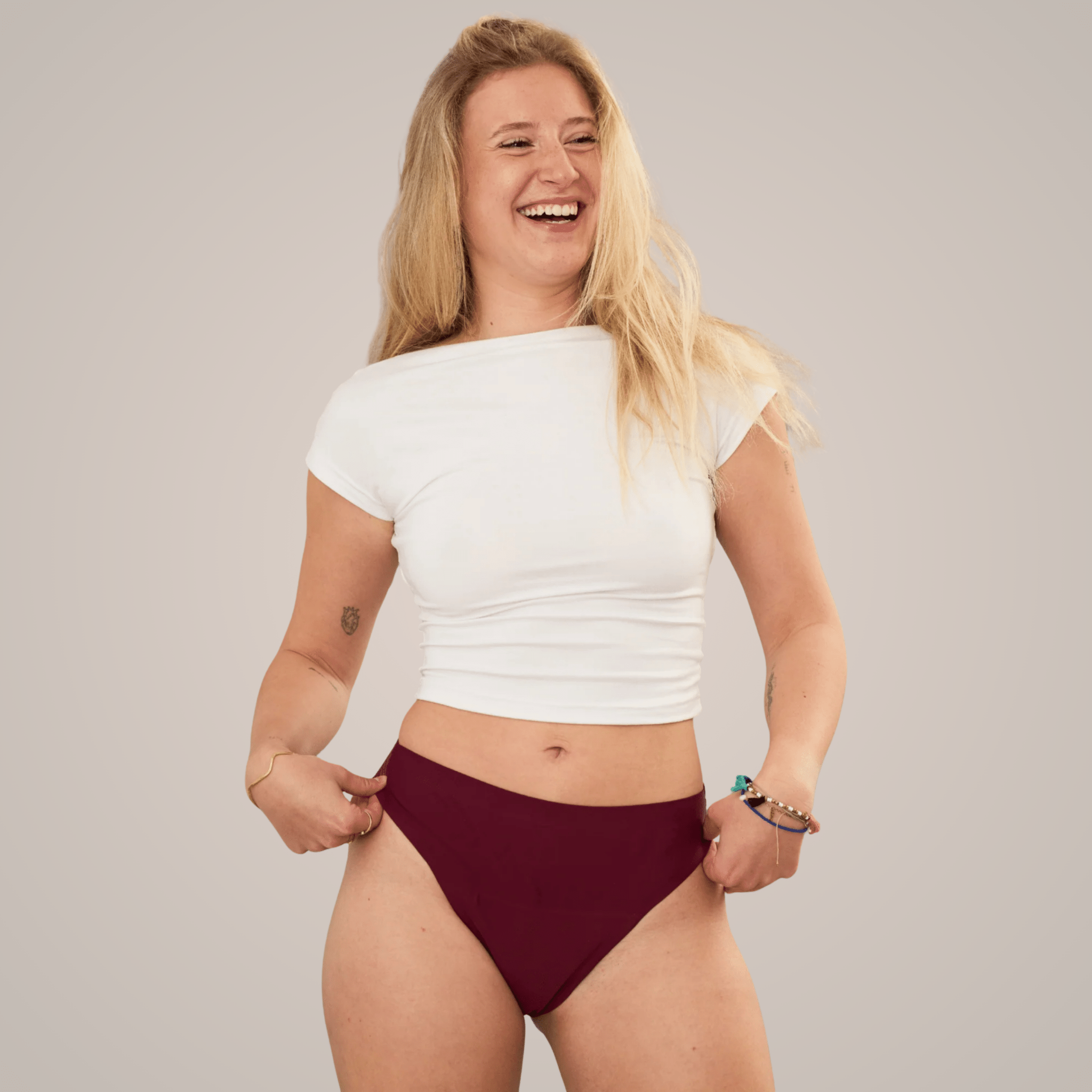Rose burgund - Periodenslip mit klassischer Spitze - Periodenunterwäsche, Menstruationsunterwäsche von my•mense