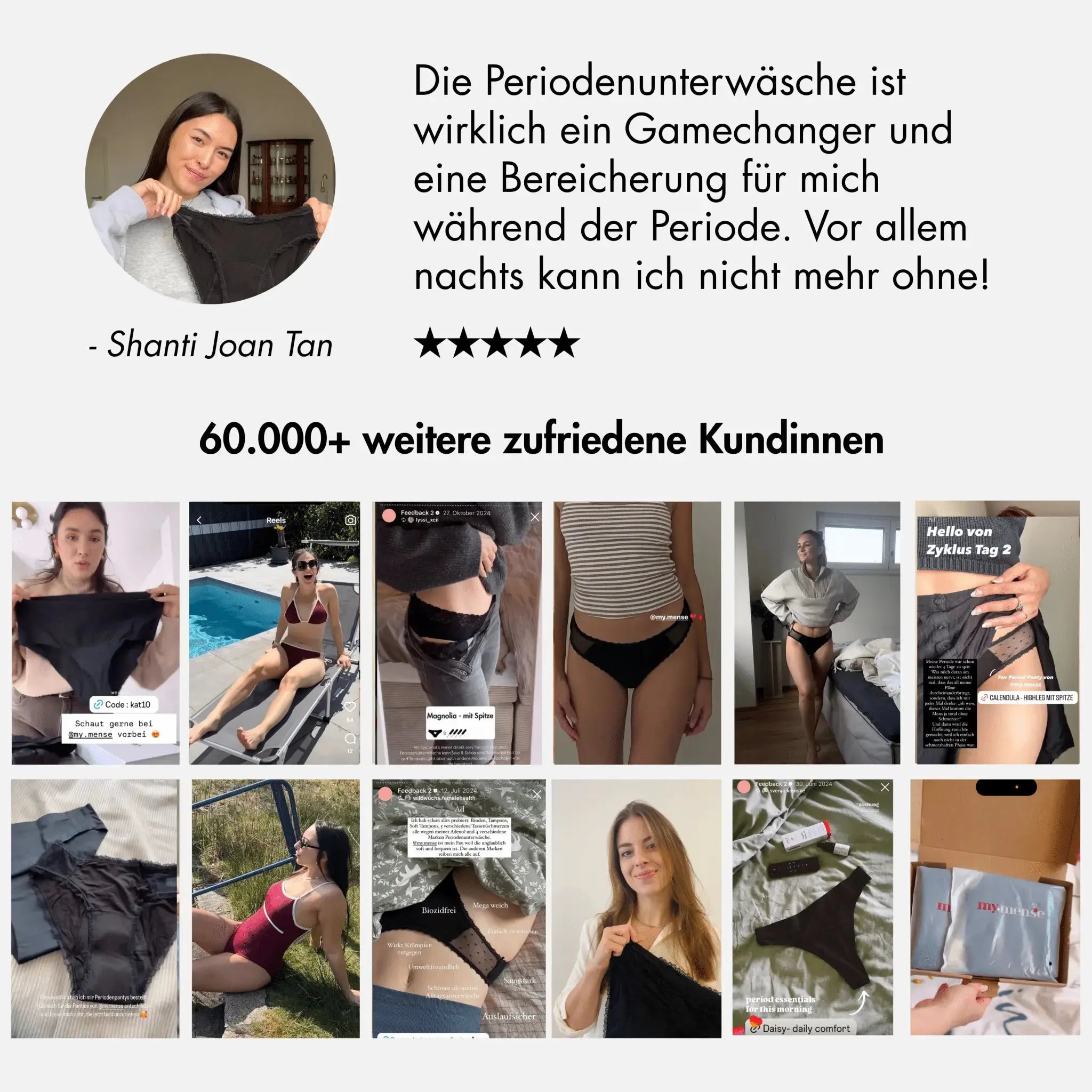 Starter Package - 3 Periodenslips zum Testen - Periodenunterwäsche, Menstruationsunterwäsche von my•mense