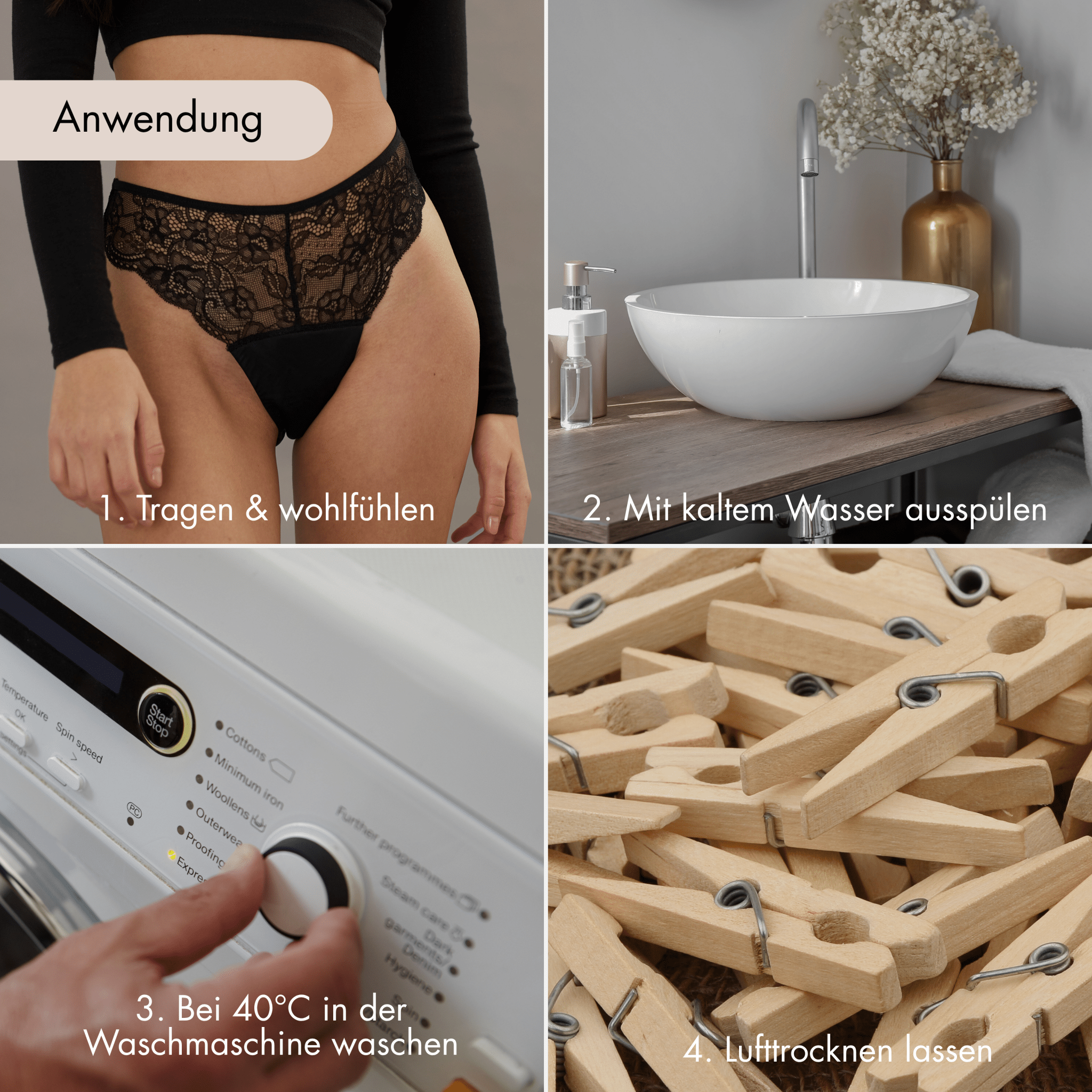 Teenie Periodenkit - für die erste Periode - Periodenunterwäsche, Menstruationsunterwäsche von my•mense