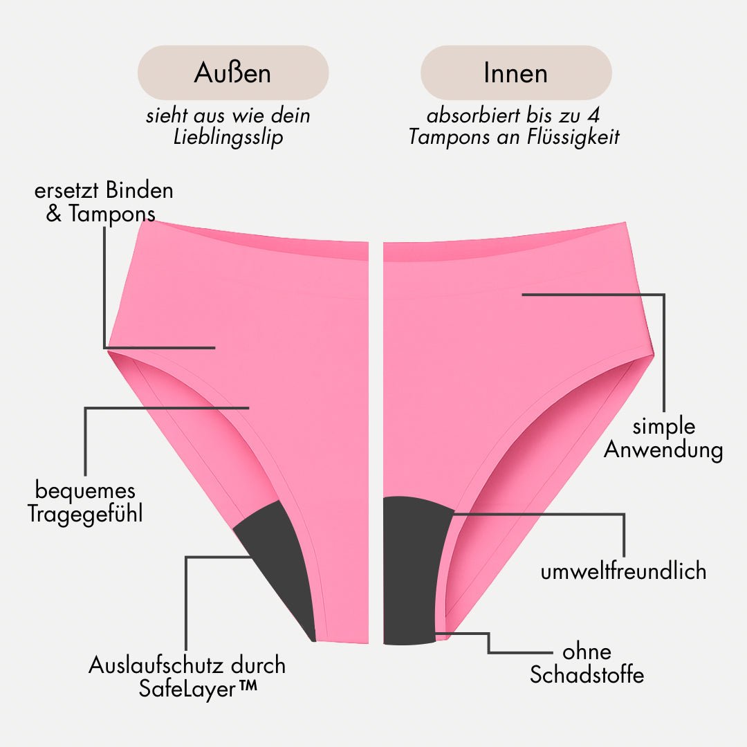 Willow pink - Periodenunterwäsche, Menstruationsunterwäsche von my•mense