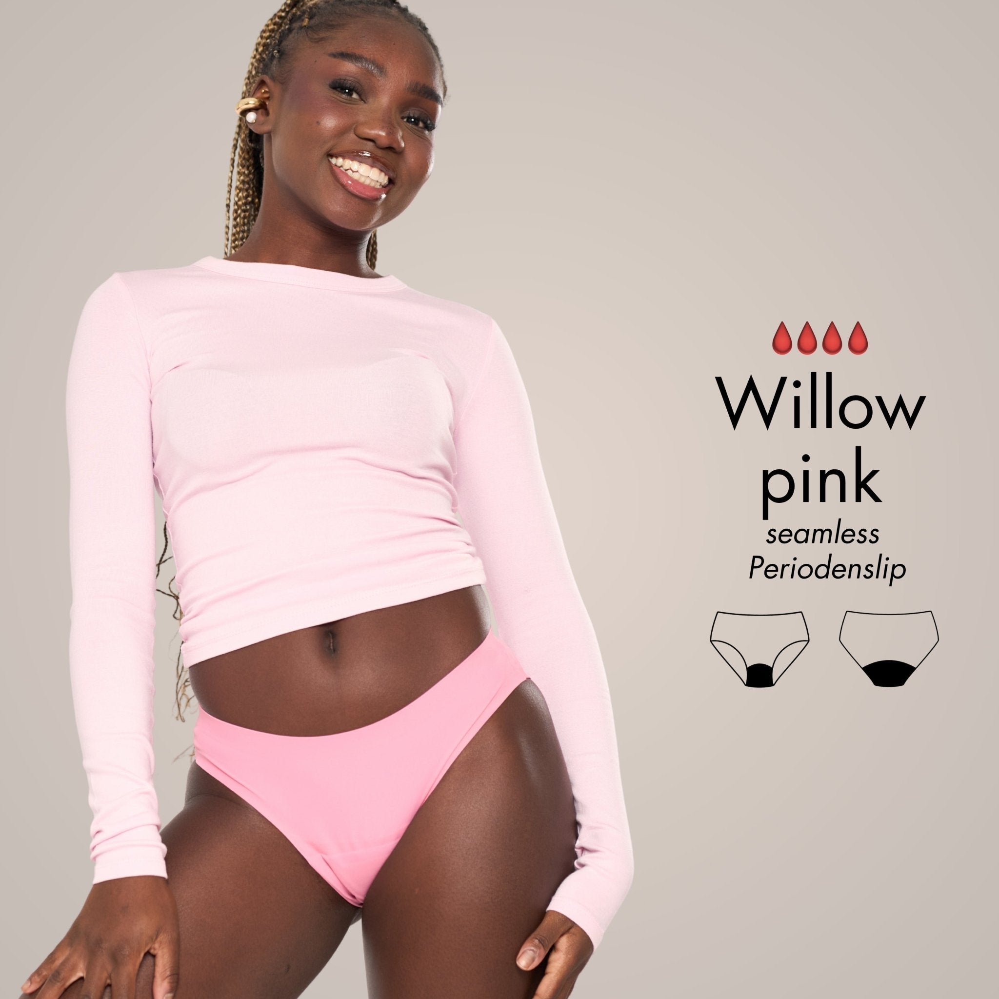 Willow pink - Periodenunterwäsche, Menstruationsunterwäsche von my•mense
