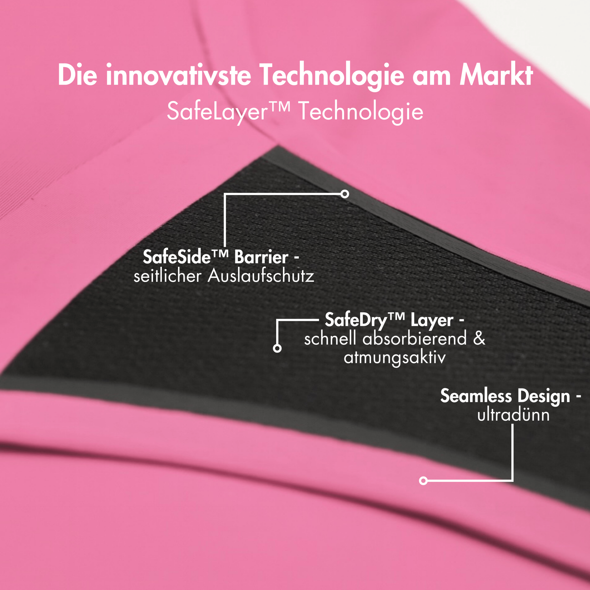 Willow pink - seamless Periodenslip - Periodenunterwäsche, Menstruationsunterwäsche von my•mense